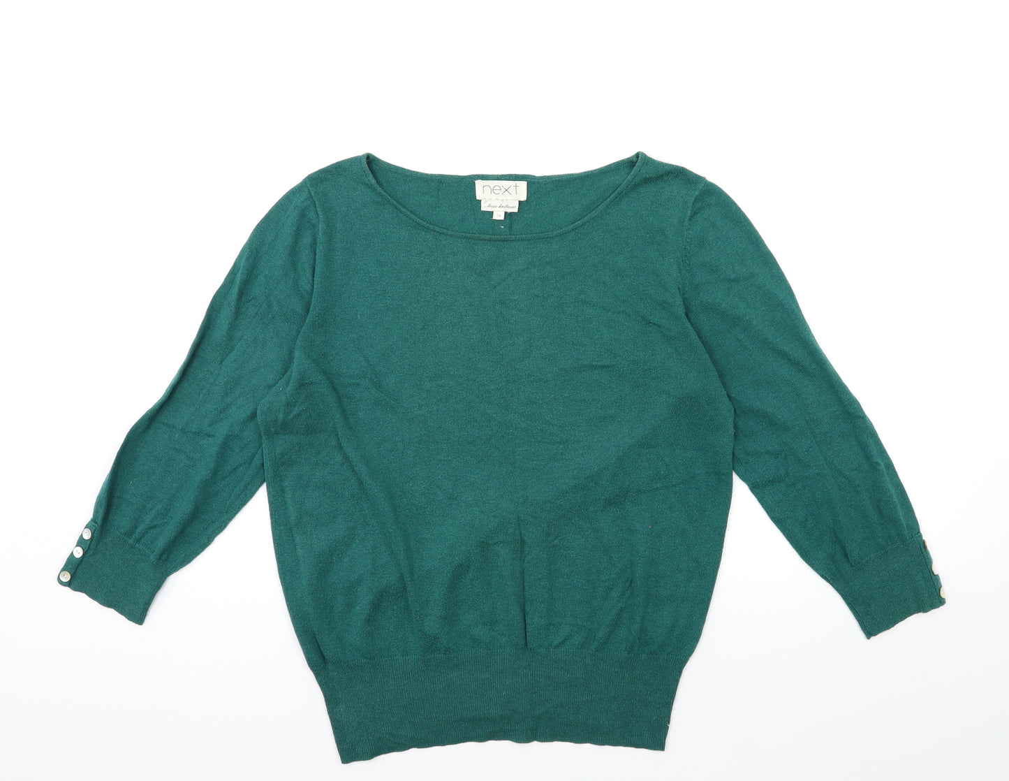 NEXT Womens Green  Knit Pullover Jumper Size 14