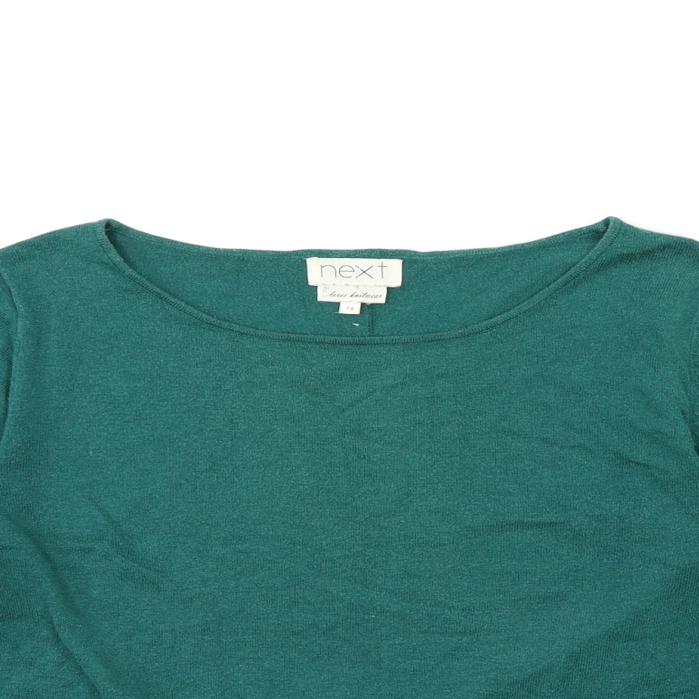 NEXT Womens Green  Knit Pullover Jumper Size 14