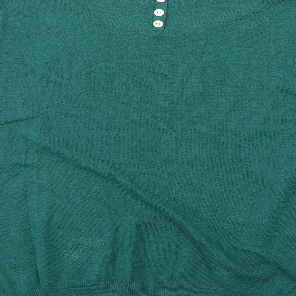 NEXT Womens Green  Knit Pullover Jumper Size 14