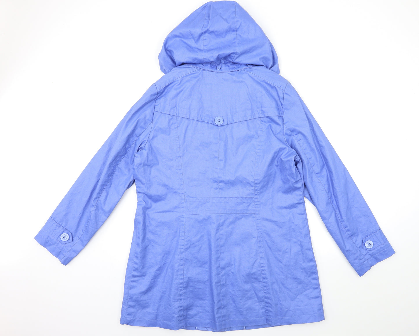 Per Una Womens Blue   Rain Coat Coat Size 16