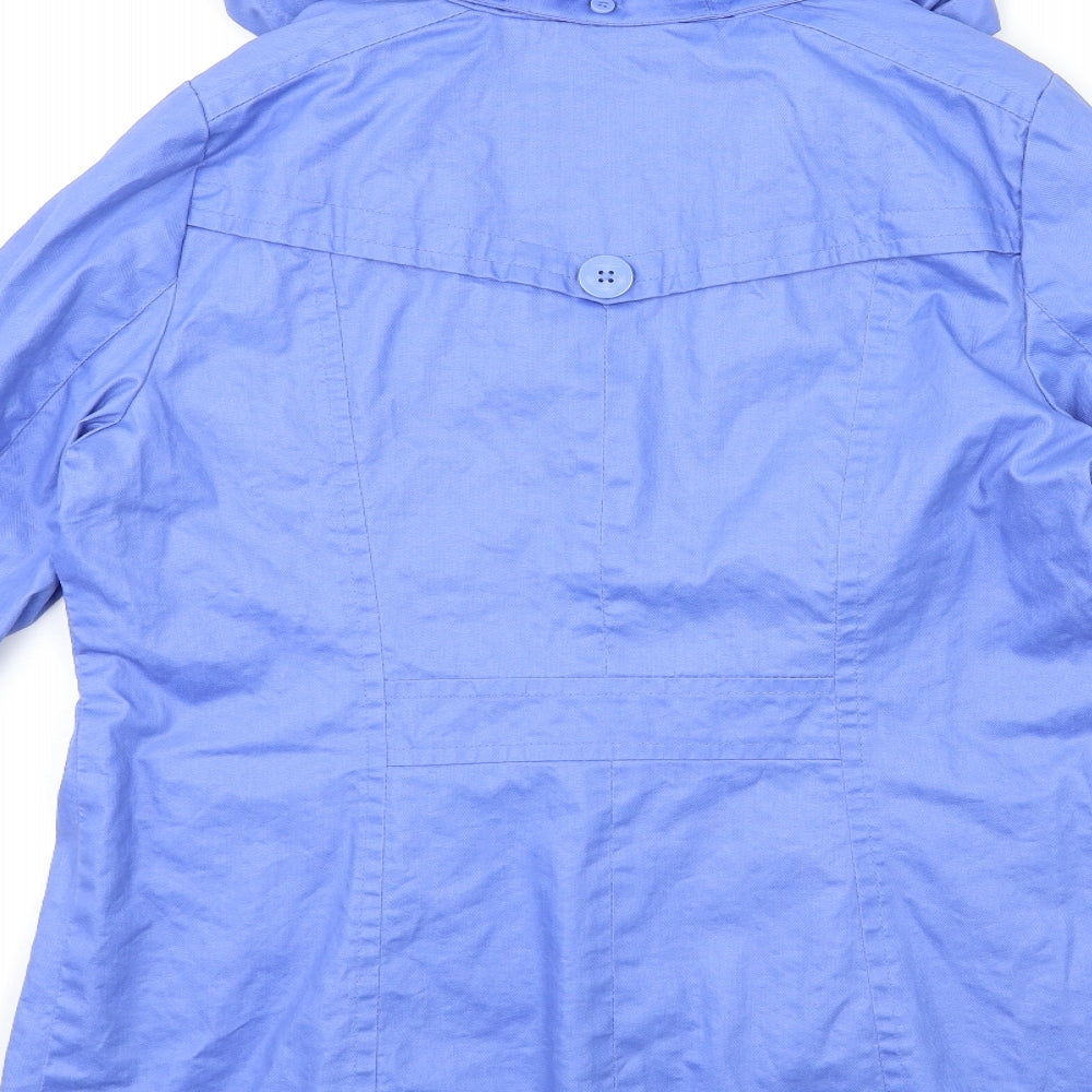 Per Una Womens Blue   Rain Coat Coat Size 16