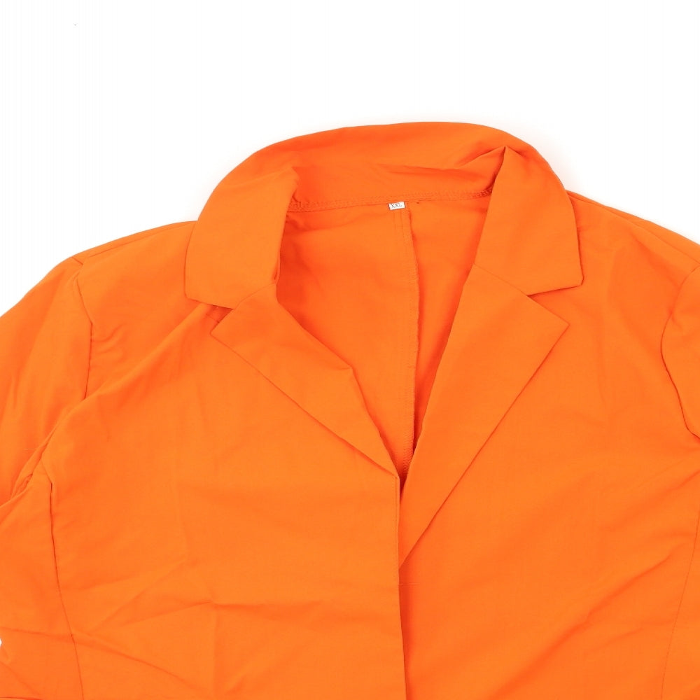 Preworn Womens Orange   Jacket Blazer Size 2XL