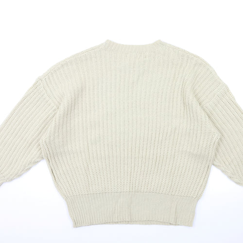 SheIn Womens Beige  Knit Pullover Jumper Size L