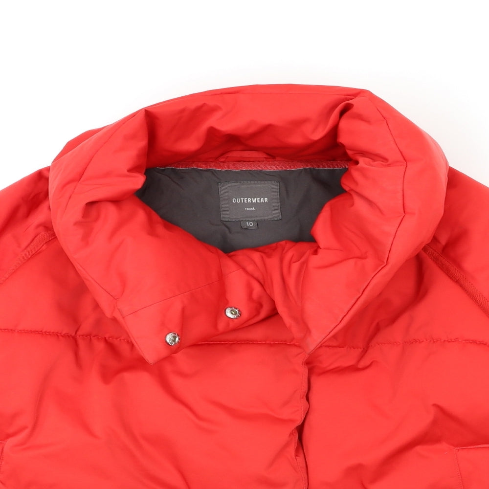 NEXT Womens Red   Puffer Jacket Coat Size 10