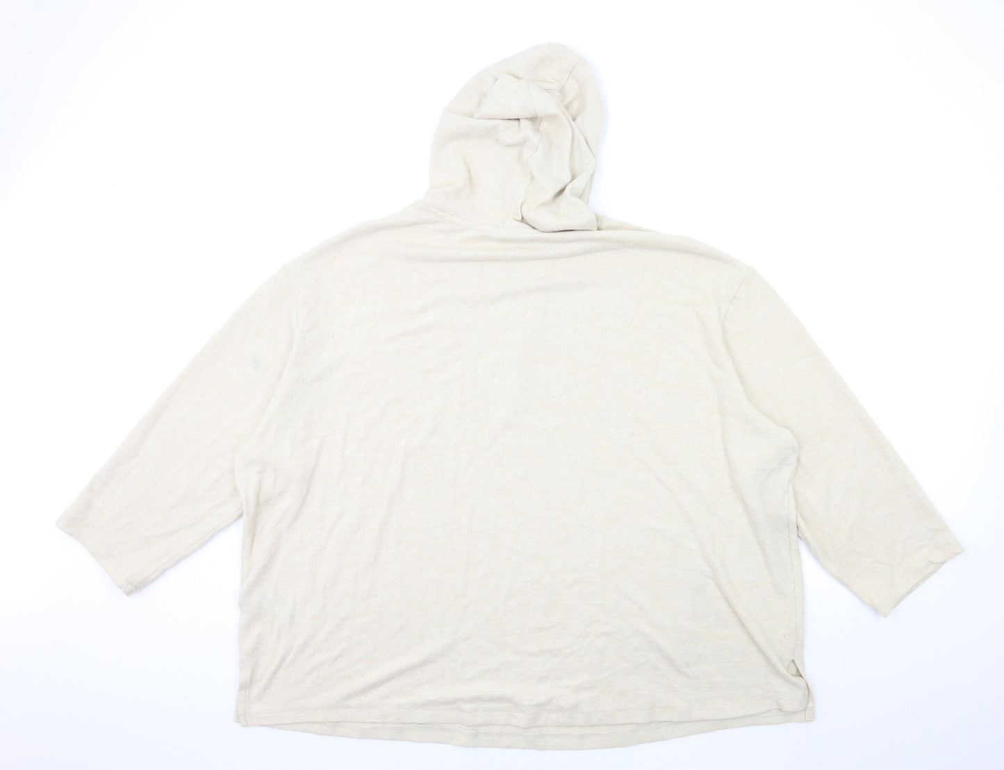 H&M Womens Beige   Pullover Hoodie Size 2XL