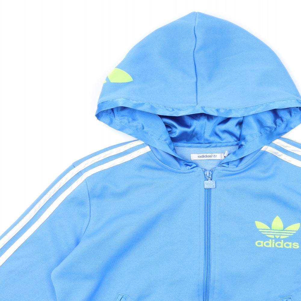 adidas Womens Blue   Full Zip Hoodie Size 14