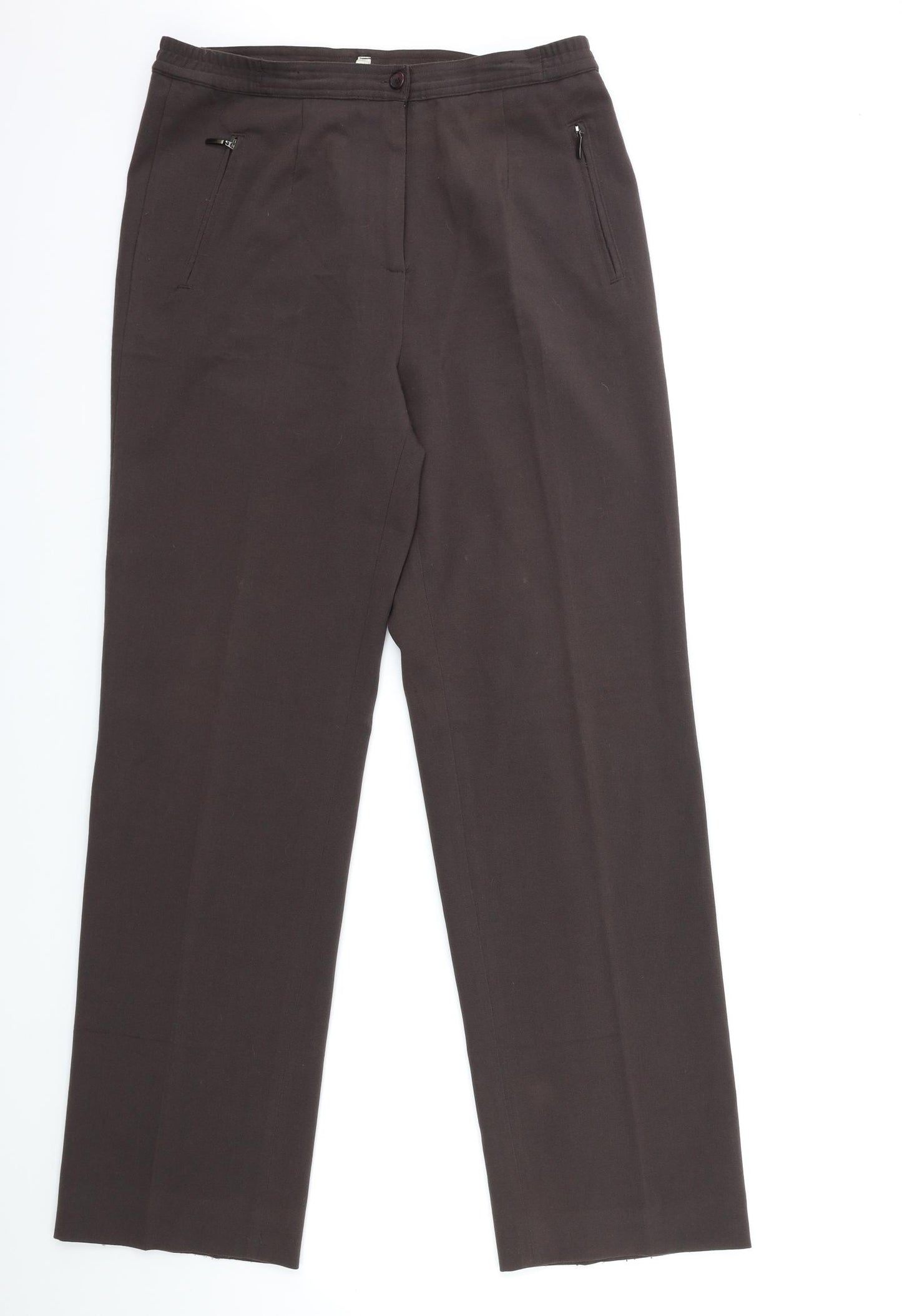 Oscar B Womens Brown   Trousers  Size 14 L30 in