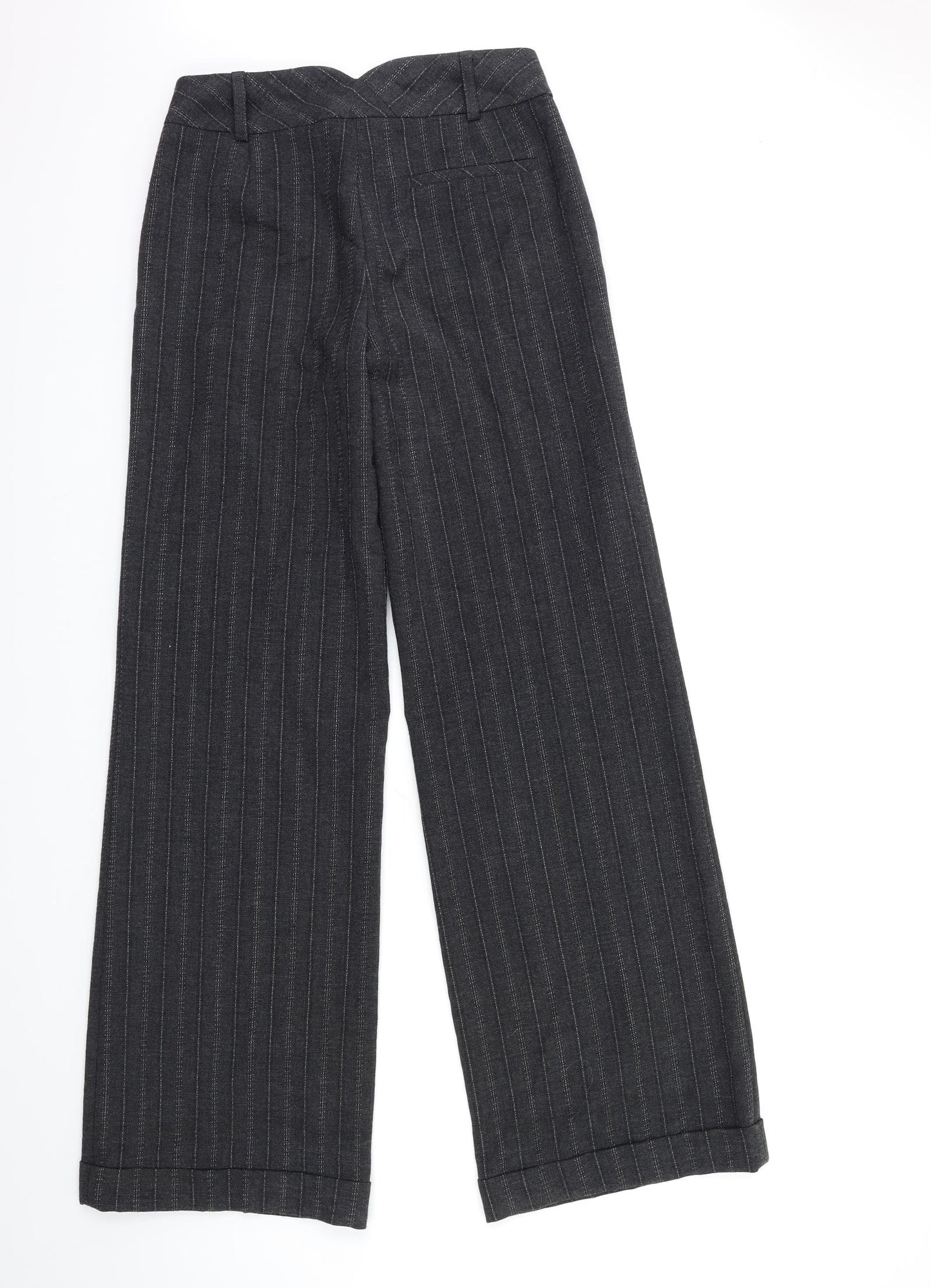 NEXT Womens Black Striped  Trousers  Size 8 L32 in