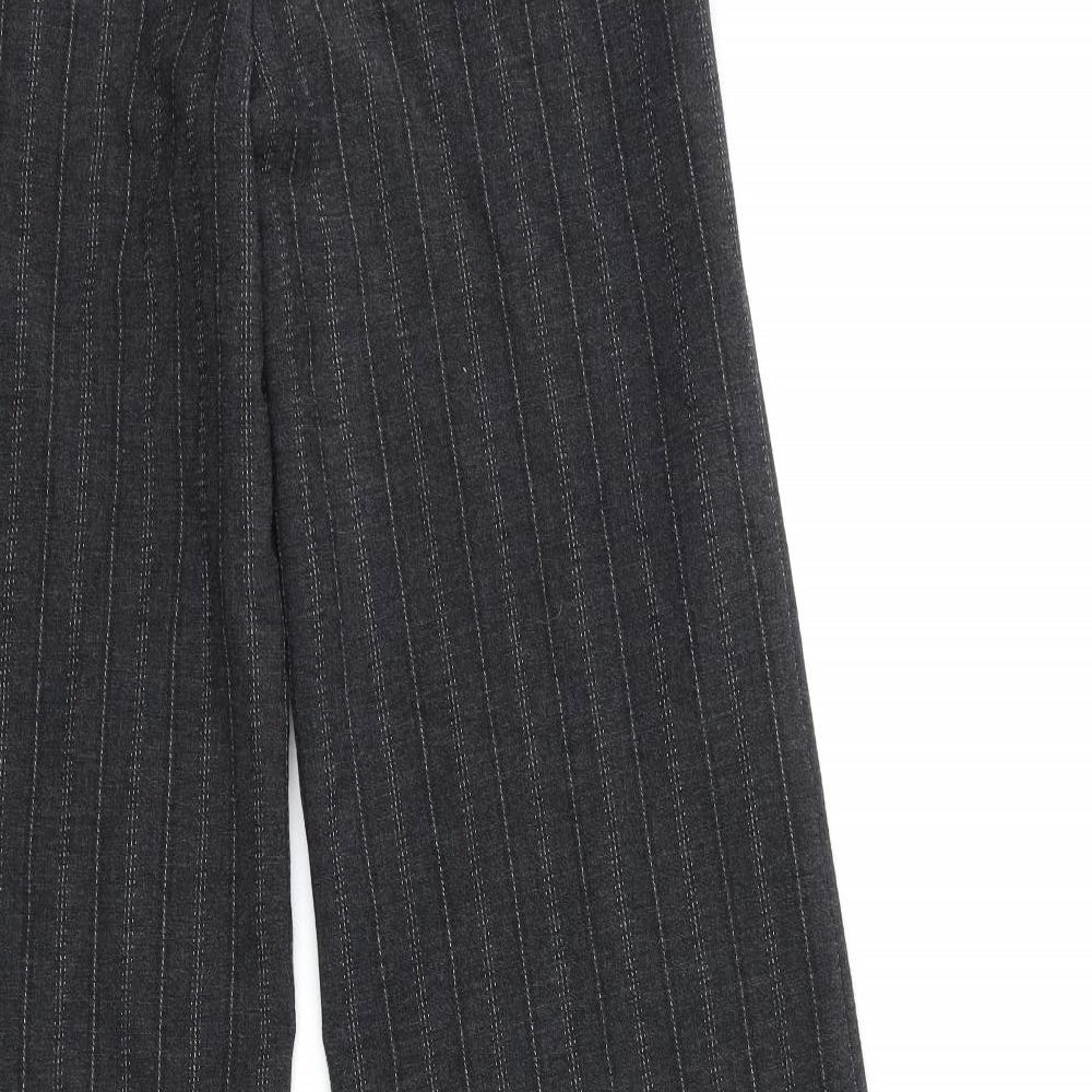 NEXT Womens Black Striped  Trousers  Size 8 L32 in