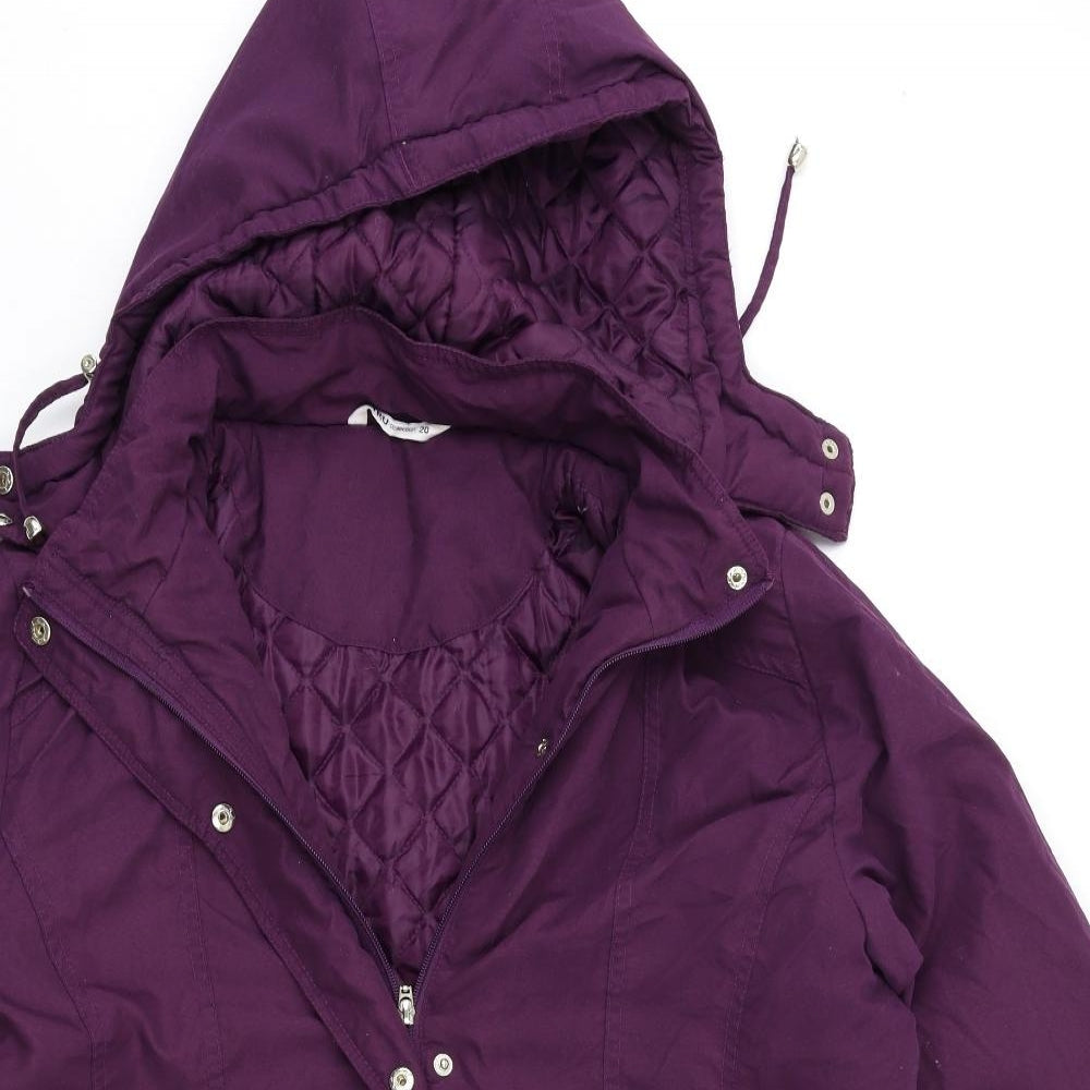 Tru Collection Womens Purple   Overcoat Coat Size 20