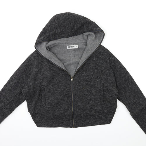 reilici Womens Grey   Full Zip Hoodie Size XL