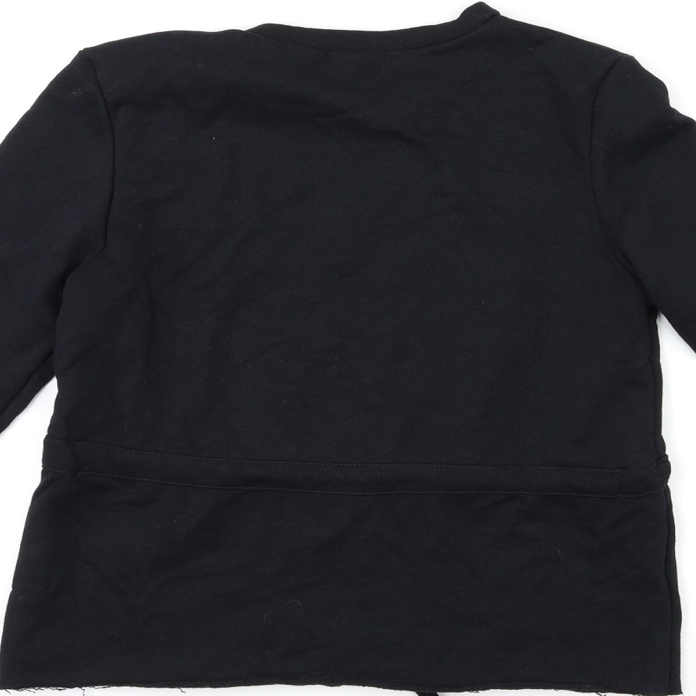 PRETTYLITTLETHING Womens Black   Pullover Sweatshirt Size 8