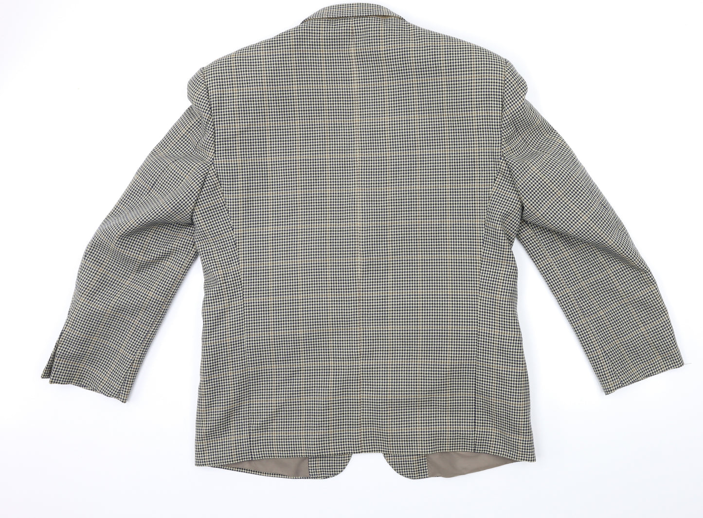 Preworn Mens Beige Check  Jacket Suit Jacket Size 40