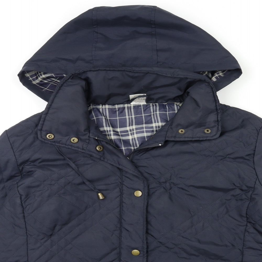 Preworn Womens Blue   Overcoat Coat Size 18