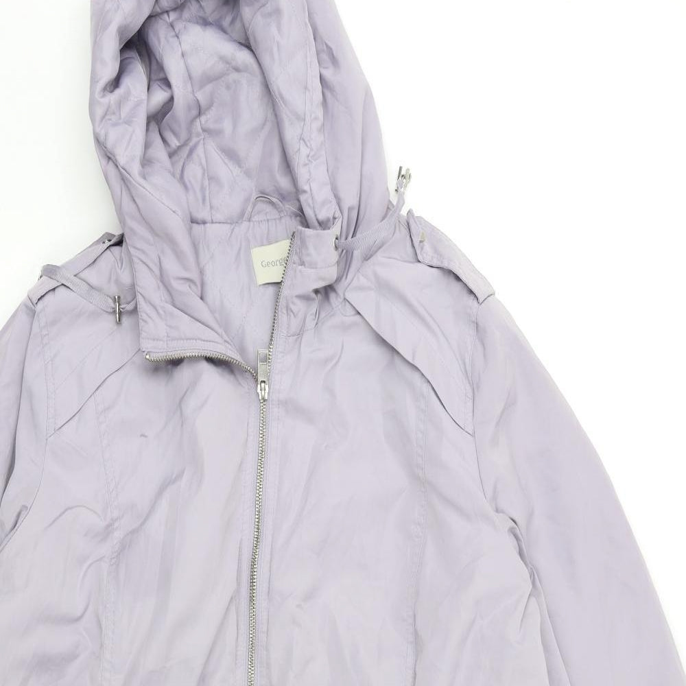 George Womens Purple   Overcoat Coat Size 20