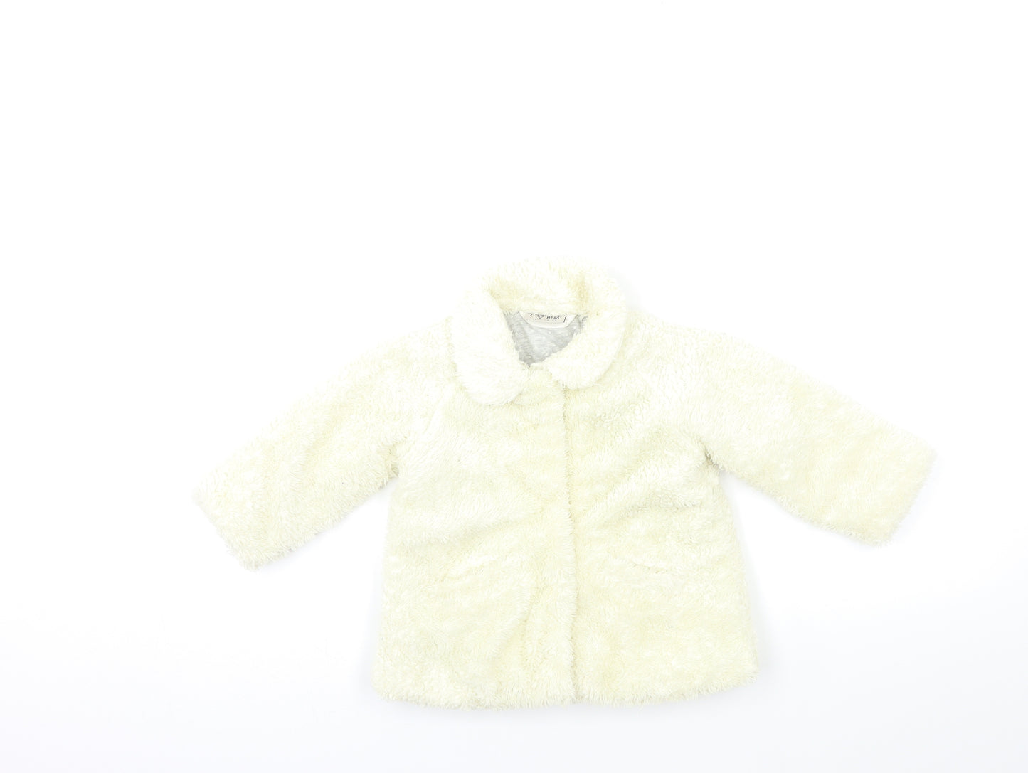 NEXT Baby White  Fleece Overcoat Coat Size 12-18 Months