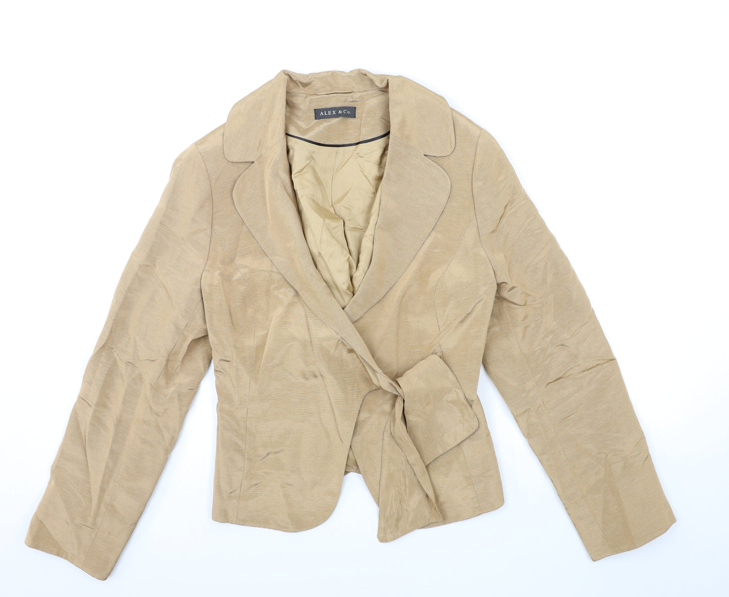 ALEX & CO Womens Gold   Jacket  Size 14