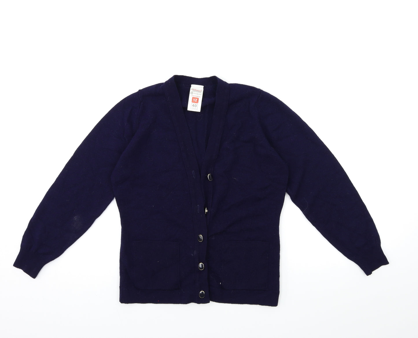 St michael Womens Blue  Knit Cardigan Jumper Size 12