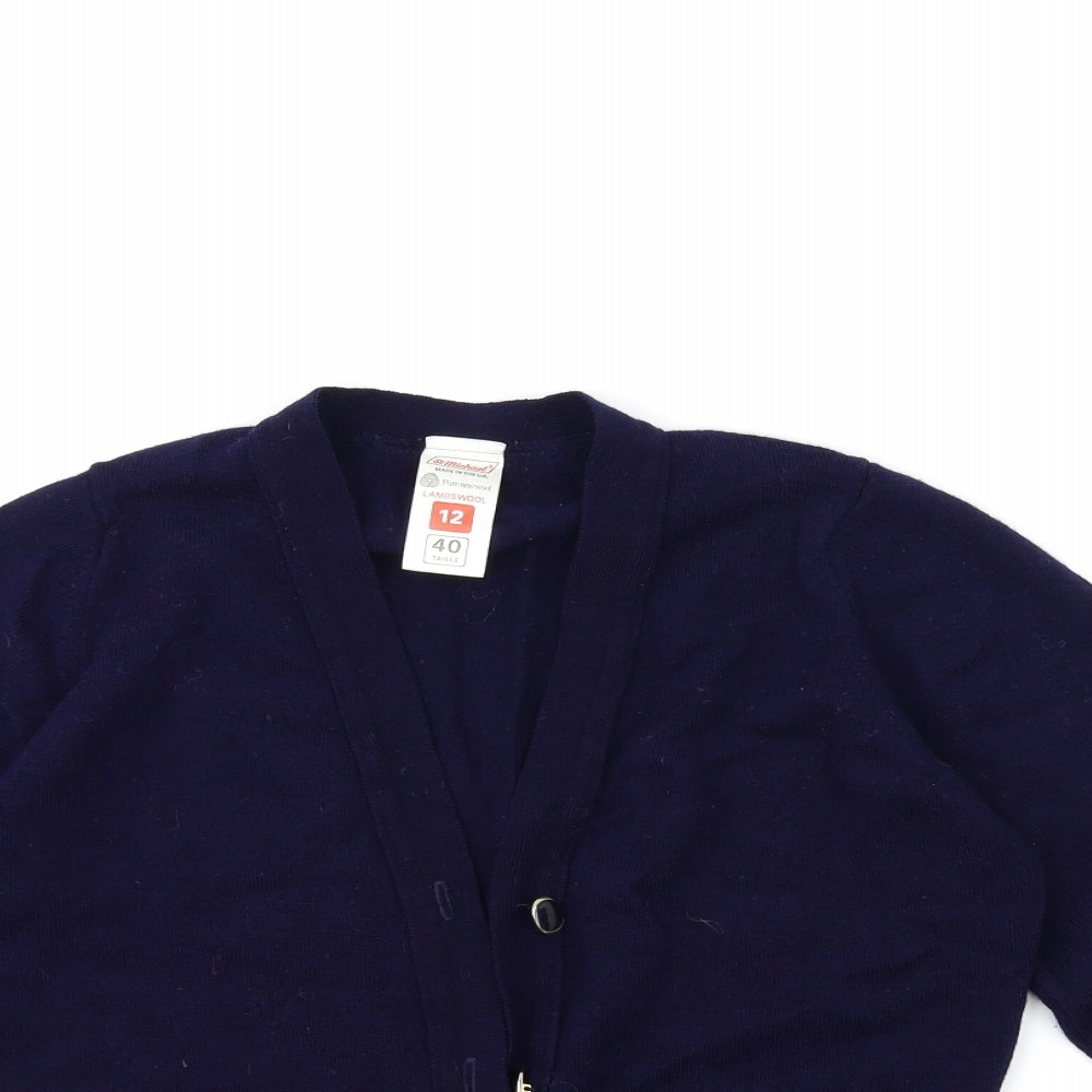 St michael Womens Blue  Knit Cardigan Jumper Size 12