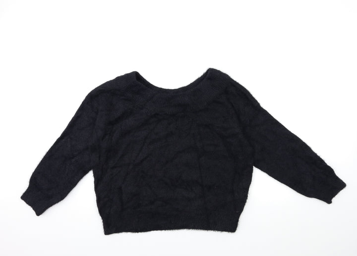 New Look Womens Black  Knit Pullover Jumper Size M