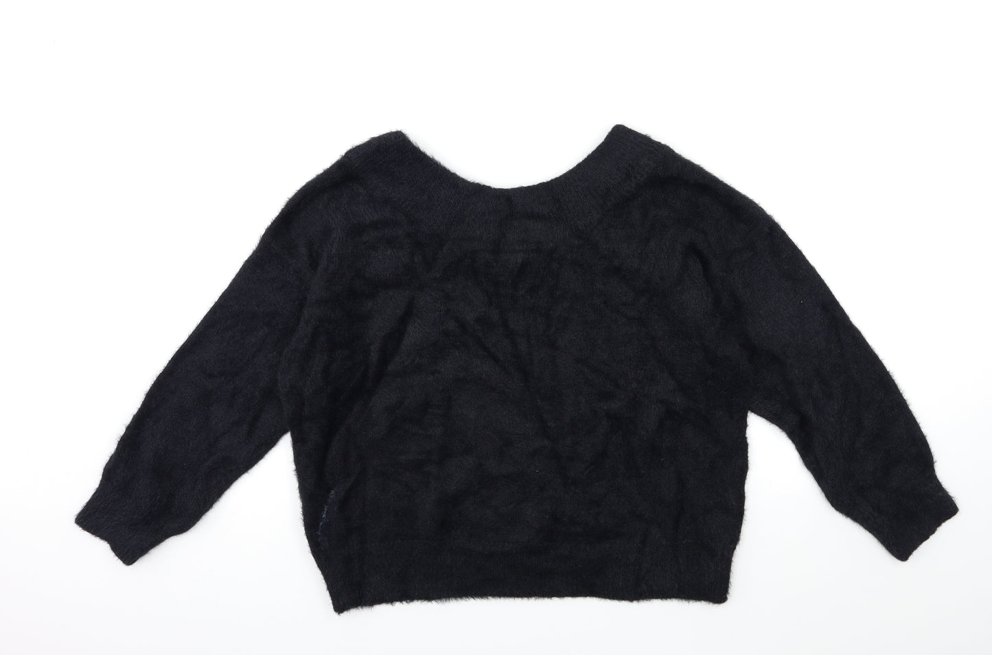 New Look Womens Black  Knit Pullover Jumper Size M