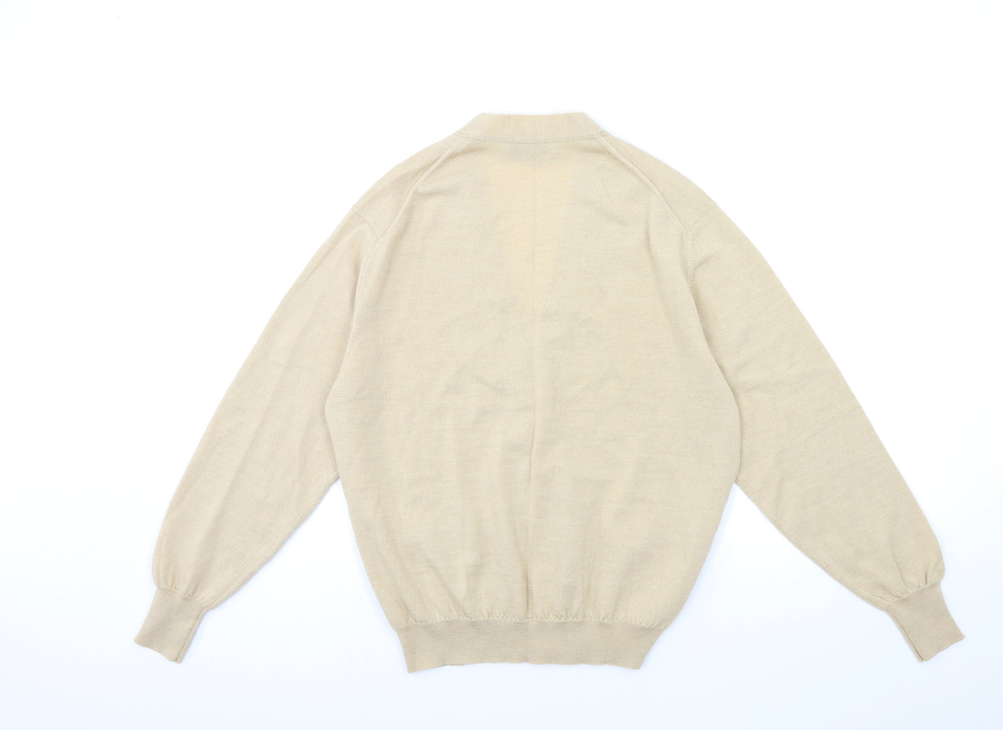 Lochcarron of Scotland Womens Beige  Knit Cardigan Jumper Size 14