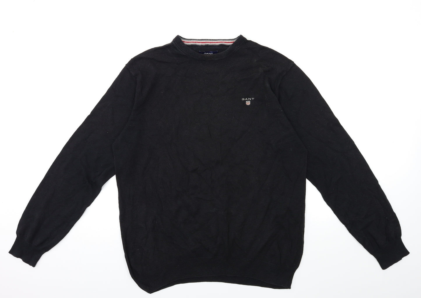 GANT Mens Black  Knit Pullover Jumper Size XL