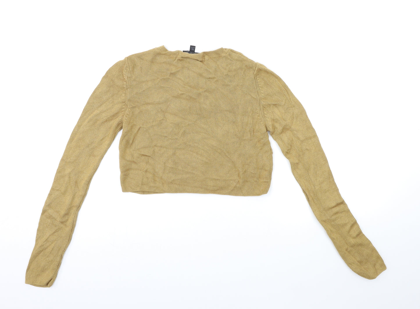 Topshop Womens Beige   Basic T-Shirt Size 12