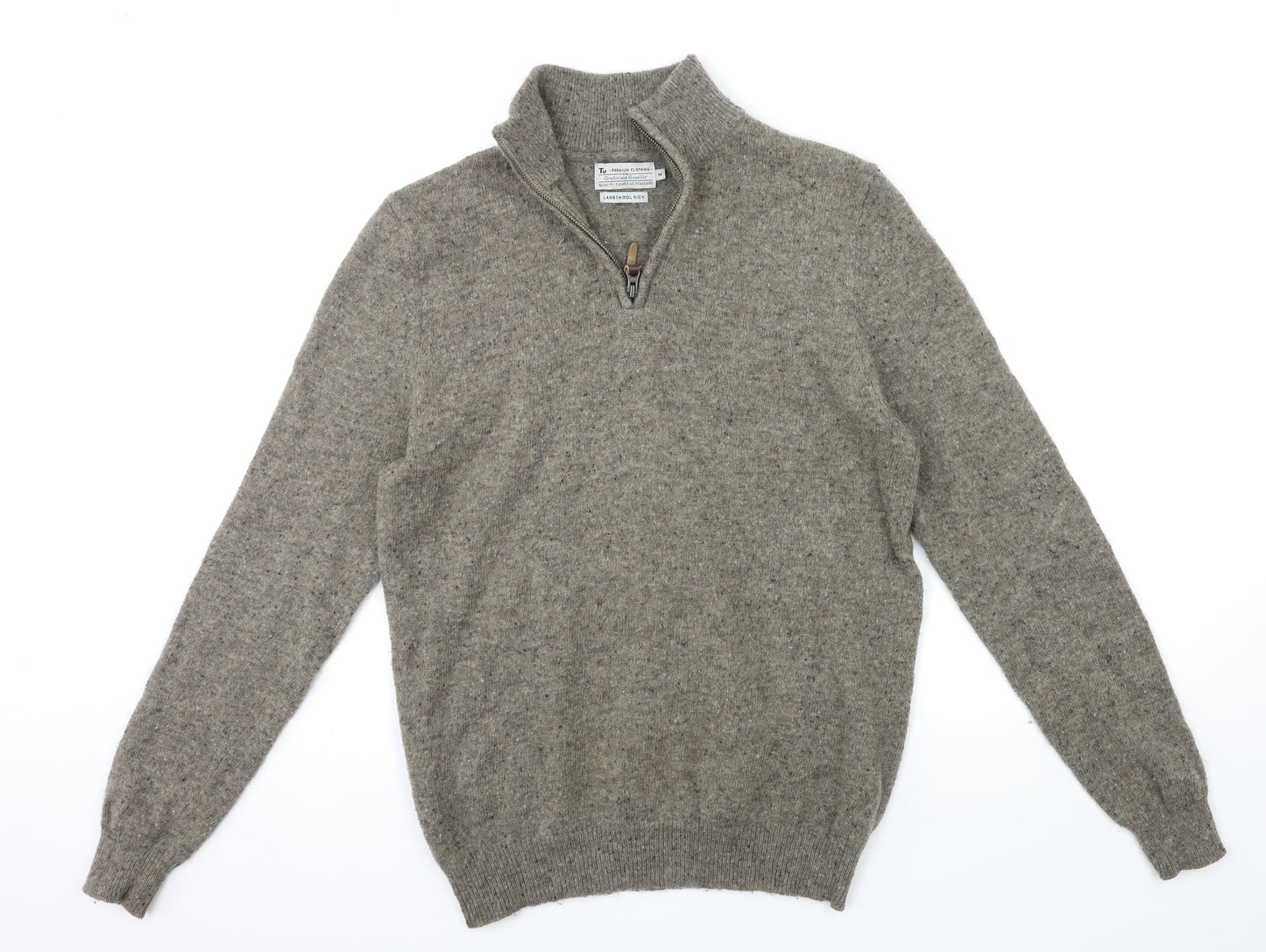 TU Mens Brown  Knit Pullover Jumper Size M