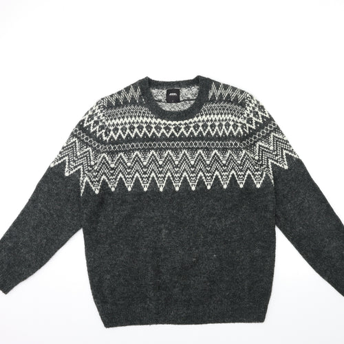 Burton Mens Black  Knit Pullover Jumper Size L