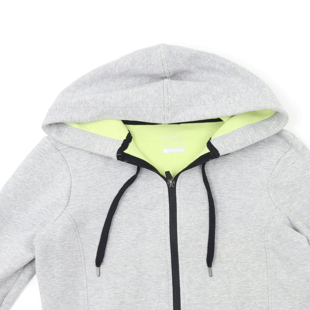 Marks and Spencer Womens Grey   Full Zip Hoodie Size 10