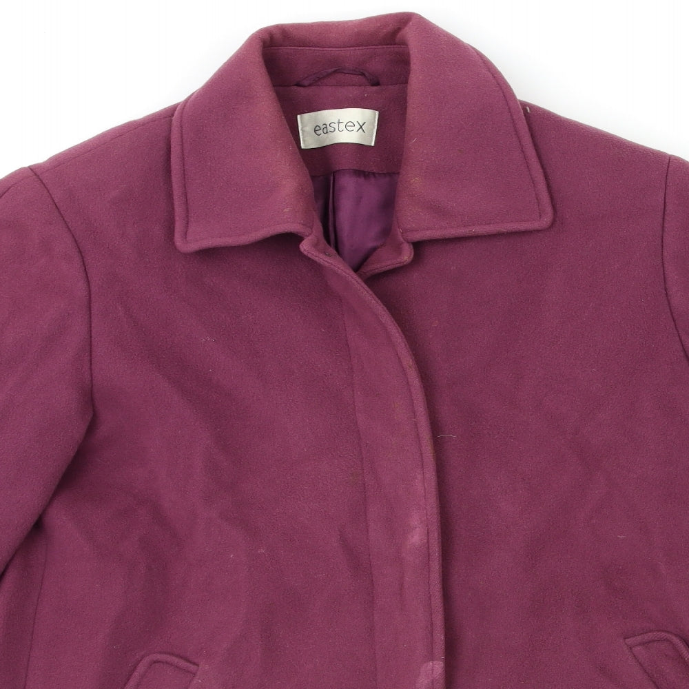 Eastex Womens Purple   Overcoat Coat Size 10