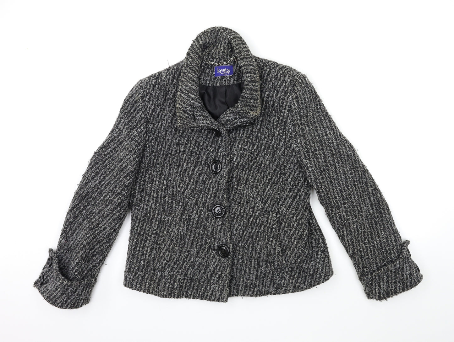 kesta Womens Grey   Overcoat Coat Size 12