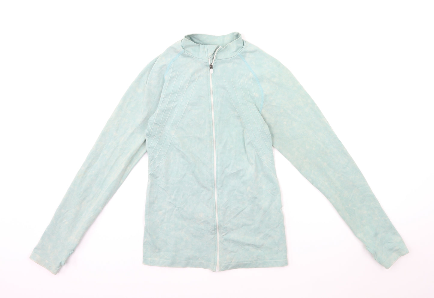 WORKOUT Womens Green   Full Zip Sweatshirt Size XS