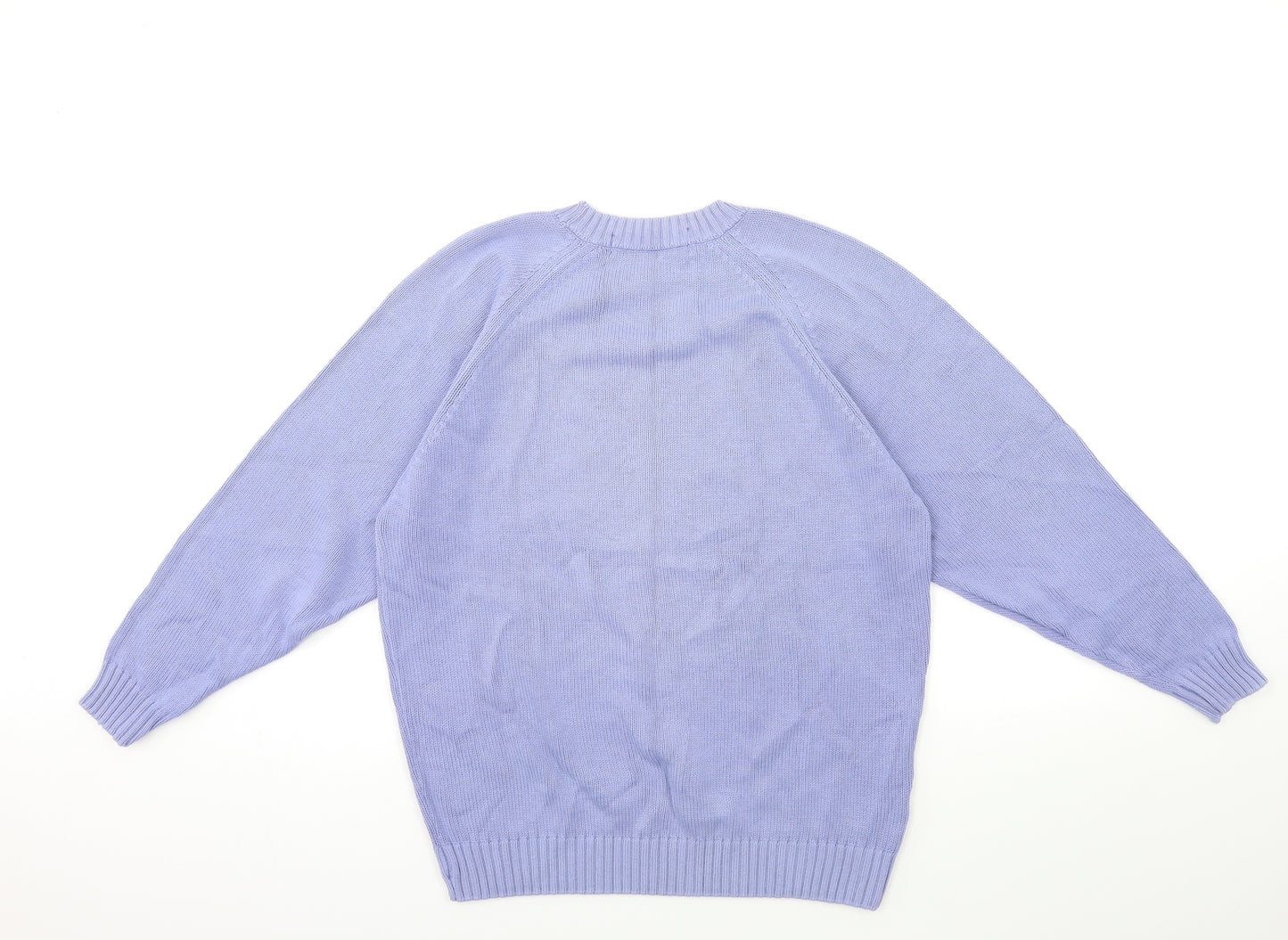 St michael Womens Purple  Knit Pullover Jumper Size 8