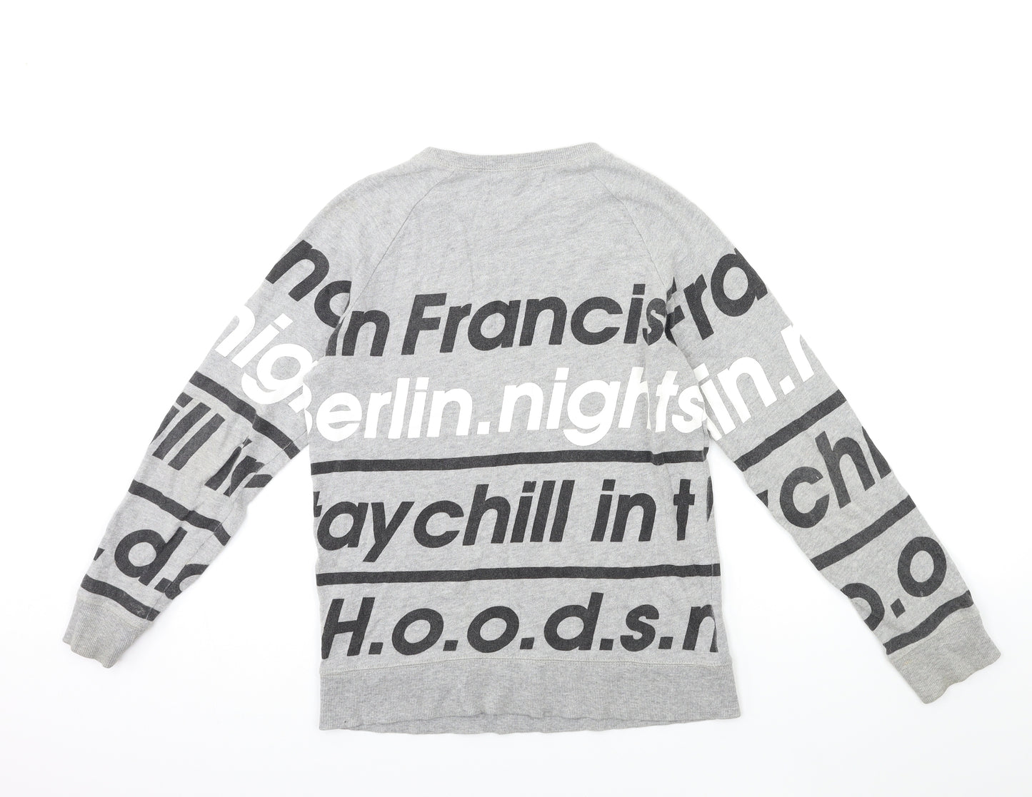 H&M Girls Grey Striped  Pullover Jumper Size 11-12 Years