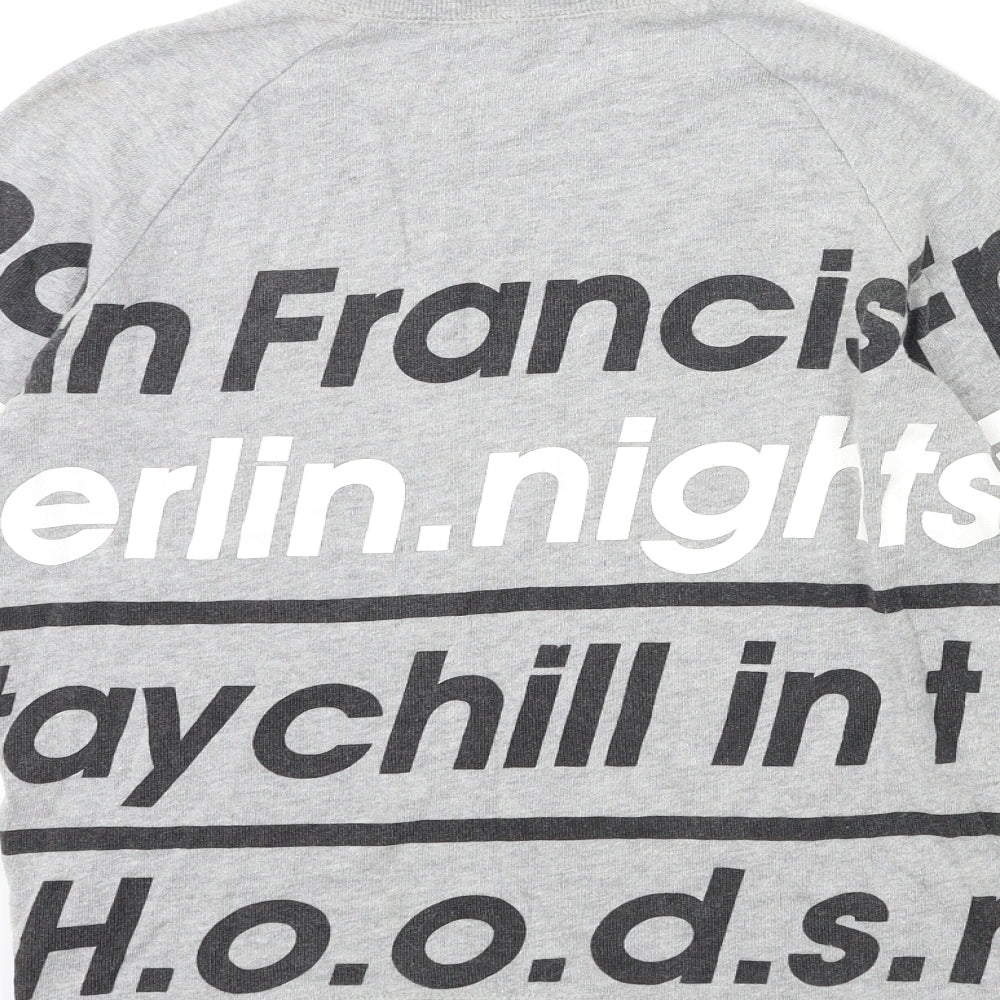 H&M Girls Grey Striped  Pullover Jumper Size 11-12 Years