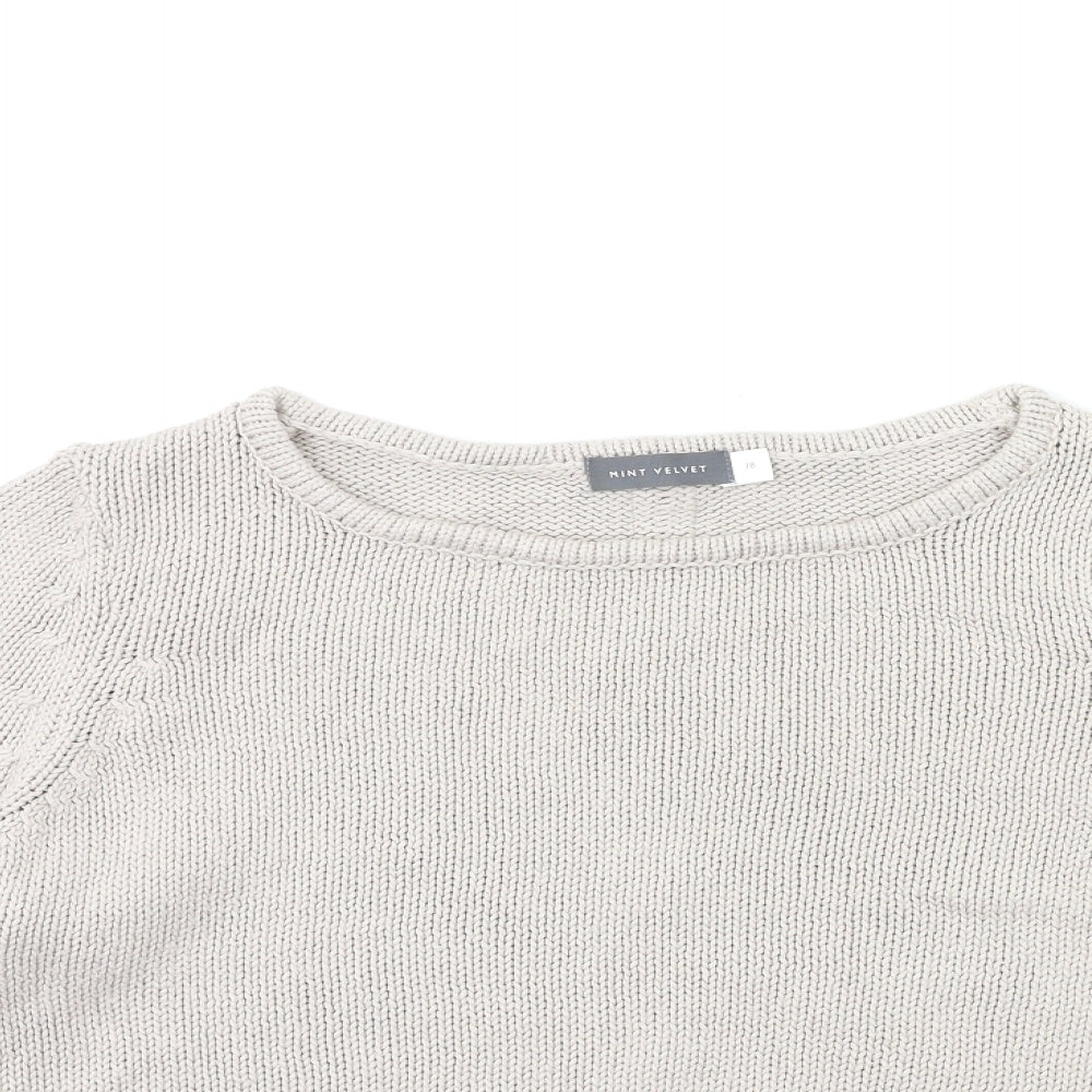 Mint Velvet Womens Grey  Knit Pullover Jumper Size 18
