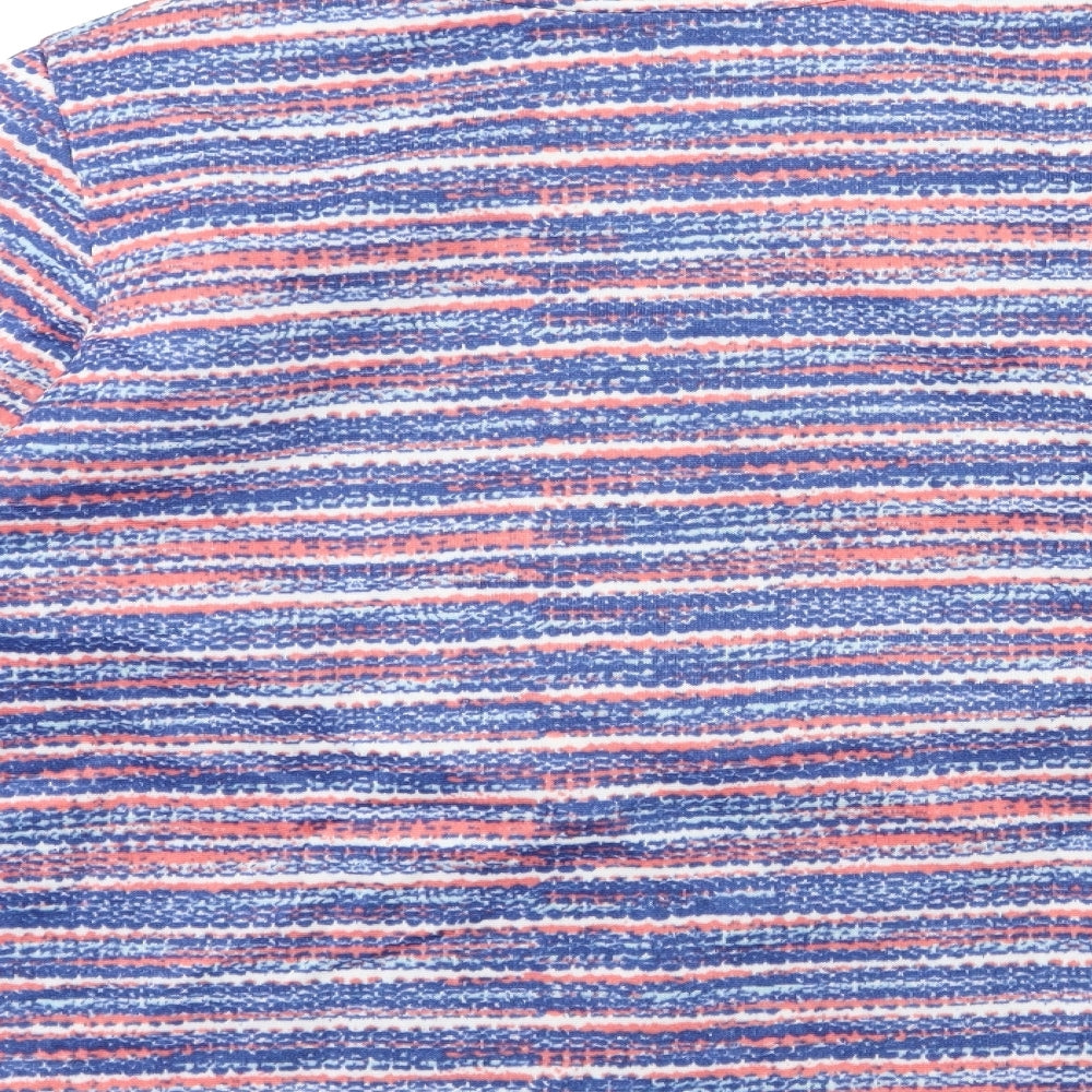 Anne De Lancay Womens Blue Striped  Jacket  Size L