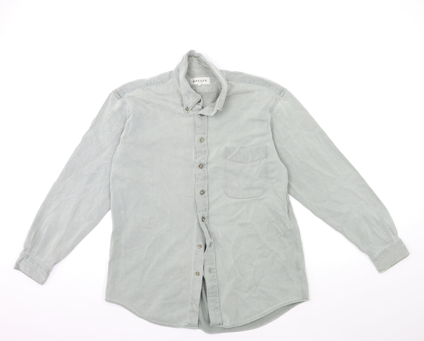 Jaeger Mens Green    Button-Up Size M