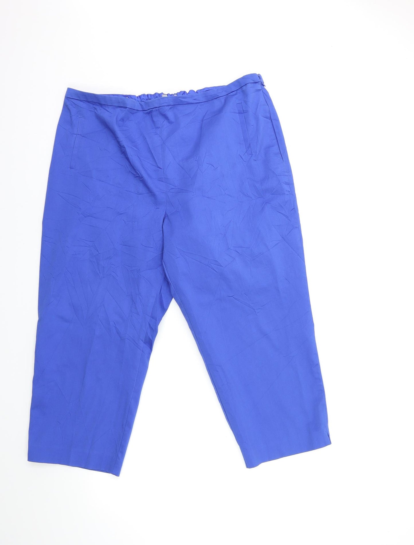 Marks and Spencer Womens Blue   Cropped Trousers Size 34 in L22 in