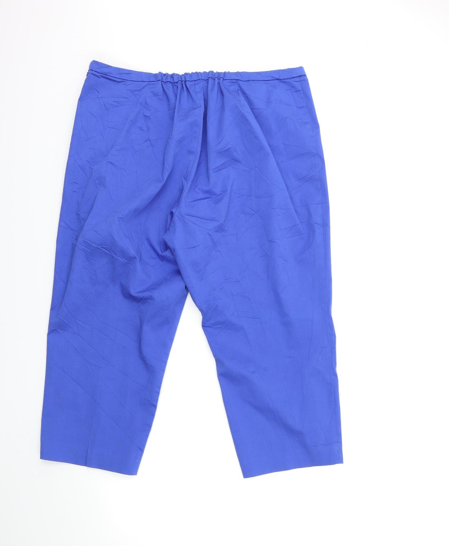 Marks and Spencer Womens Blue   Cropped Trousers Size 34 in L22 in