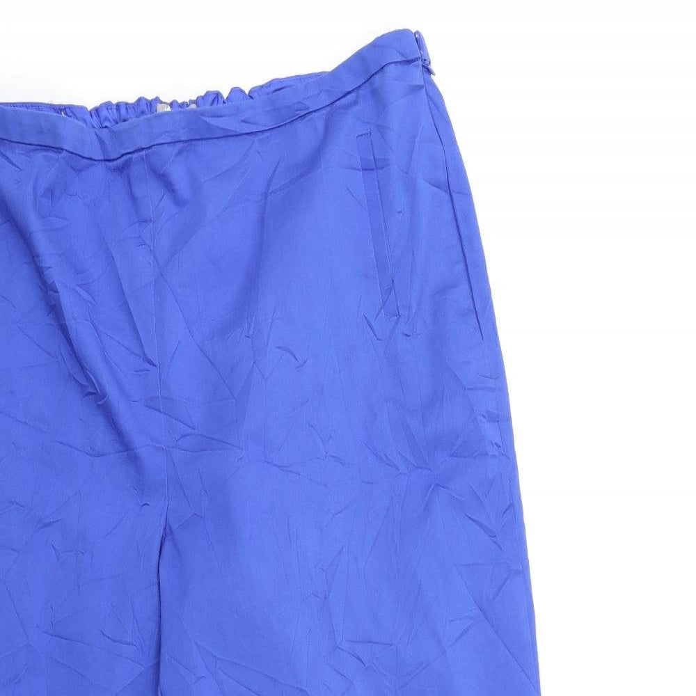 Marks and Spencer Womens Blue   Cropped Trousers Size 34 in L22 in