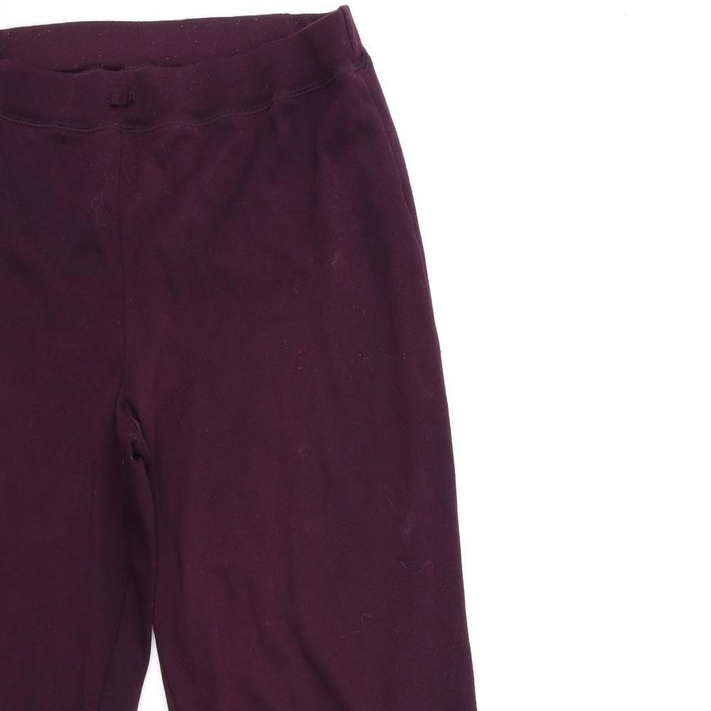 Marks and Spencer Womens Purple   Trousers  Size 16 L27 in