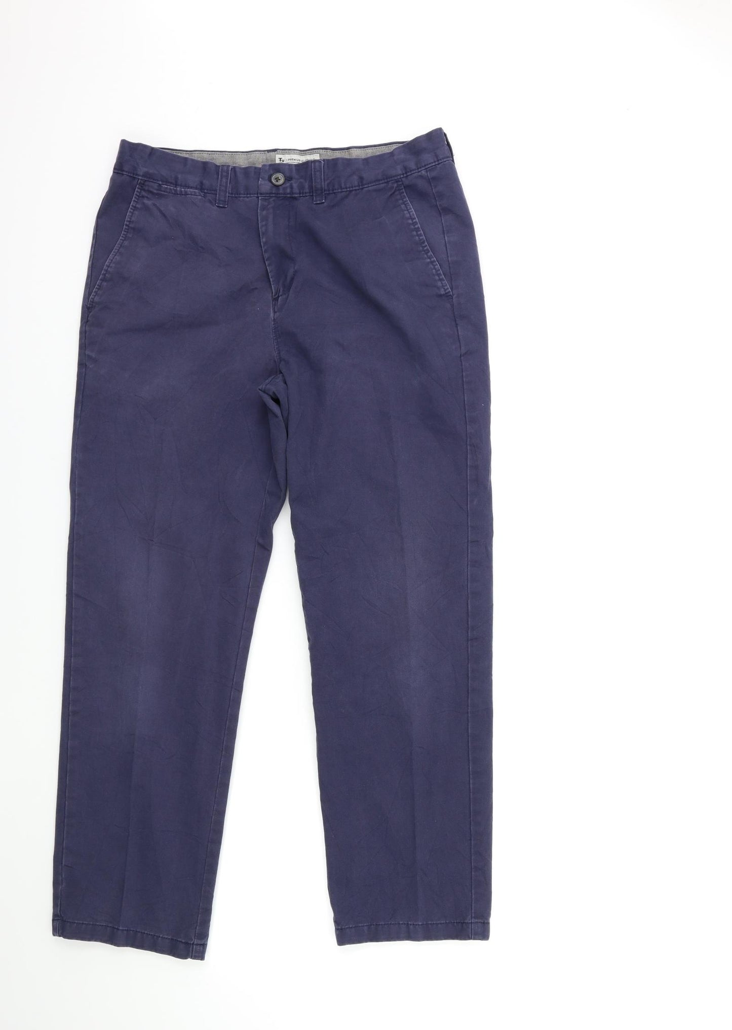 TU Mens Blue   Chino Trousers Size 32 in L30 in