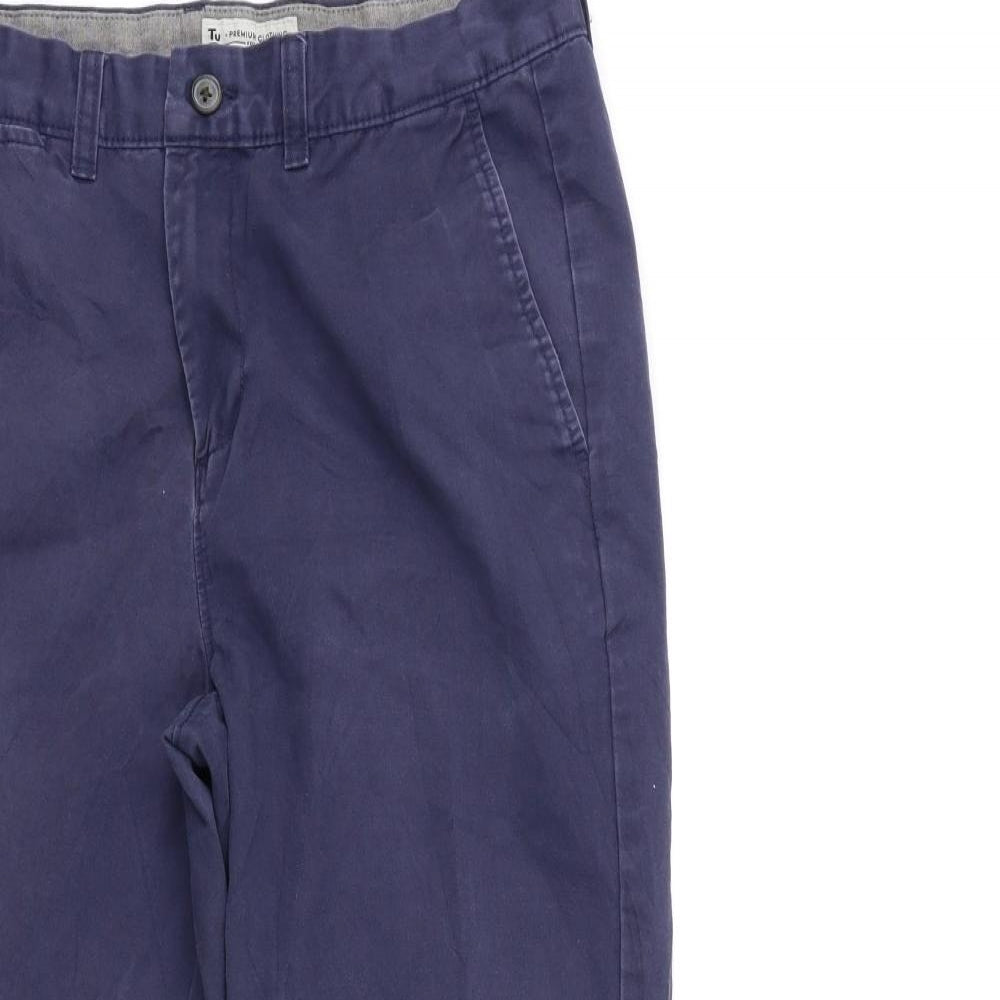 TU Mens Blue   Chino Trousers Size 32 in L30 in