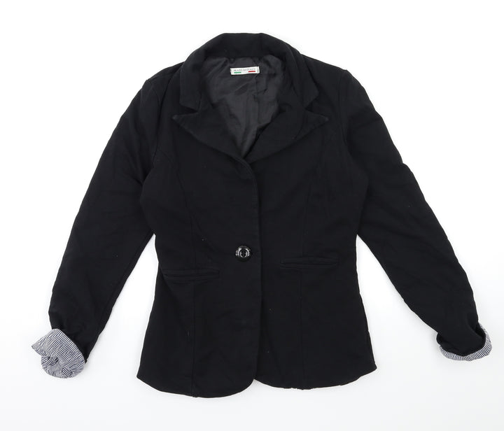 Preworn Womens Black   Jacket Blazer Size 8