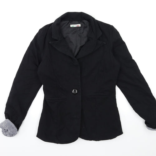 Preworn Womens Black   Jacket Blazer Size 8