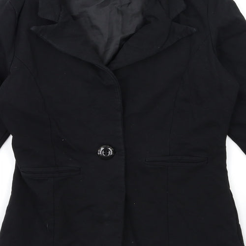Preworn Womens Black   Jacket Blazer Size 8