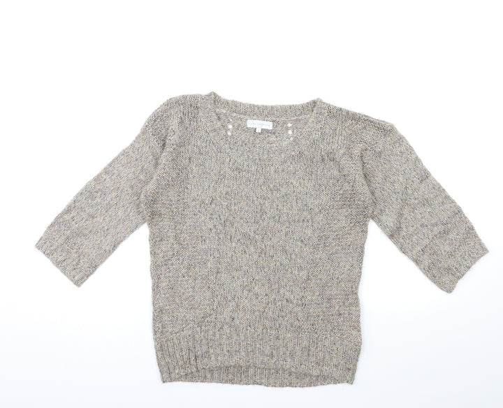 RJR.John Rocha Womens Silver Knit Pullover Jumper Size 8